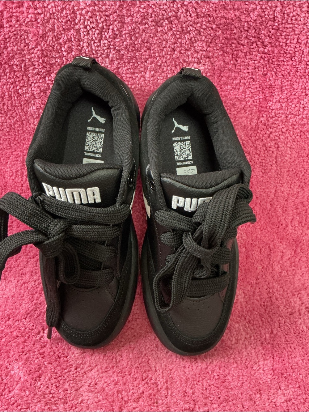 Puma Black Lace-Up Sneakers